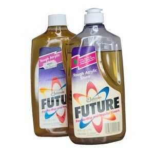 Lot Of 2 Future Premium Floor Finish Tough Acrylic Protection 16oz NOS Vintage